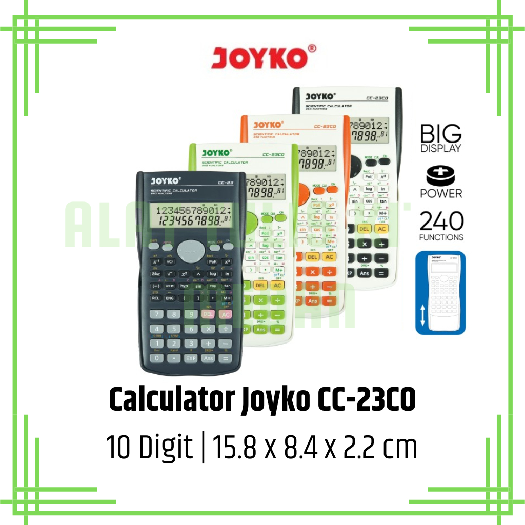 

(1 Pcs) Calculator Scientific 10 Digit Joyko CC-23CO / Kalkulator Scientific 10 Digit Joyko CC-23CO