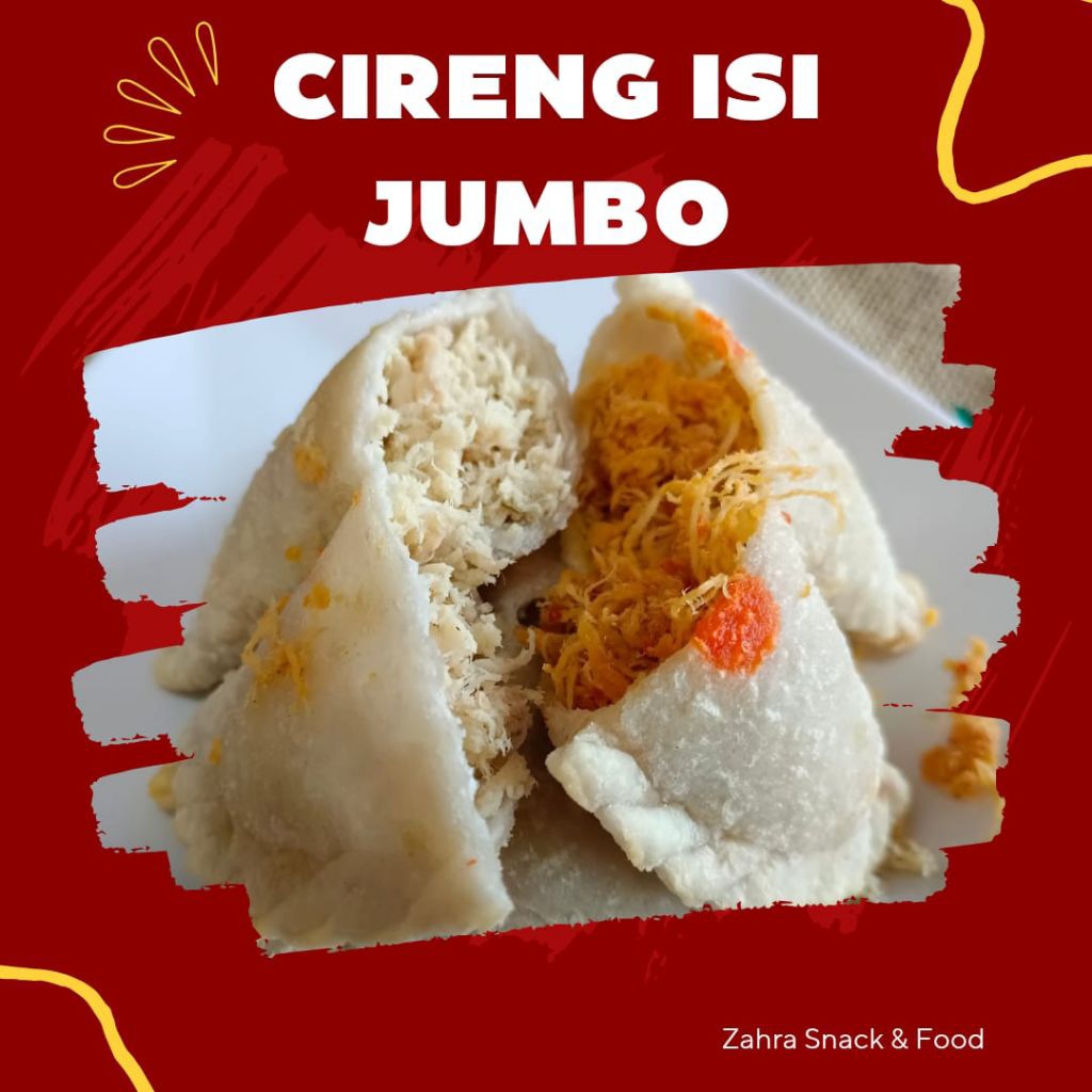 

♥️ ZAHRASNACK ♥️ Cireng Isi Ayam Suwir PedasJumbo