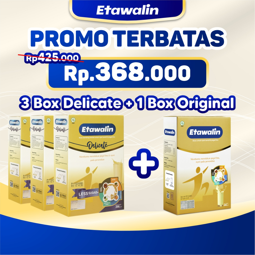 

Promo Bundle Susu Etawalin : Sousi Atasi Masalah Tulang Dan Sendi Isi 200 Gram