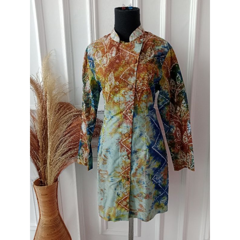 Atasan sasirangan wanita lengan panjang