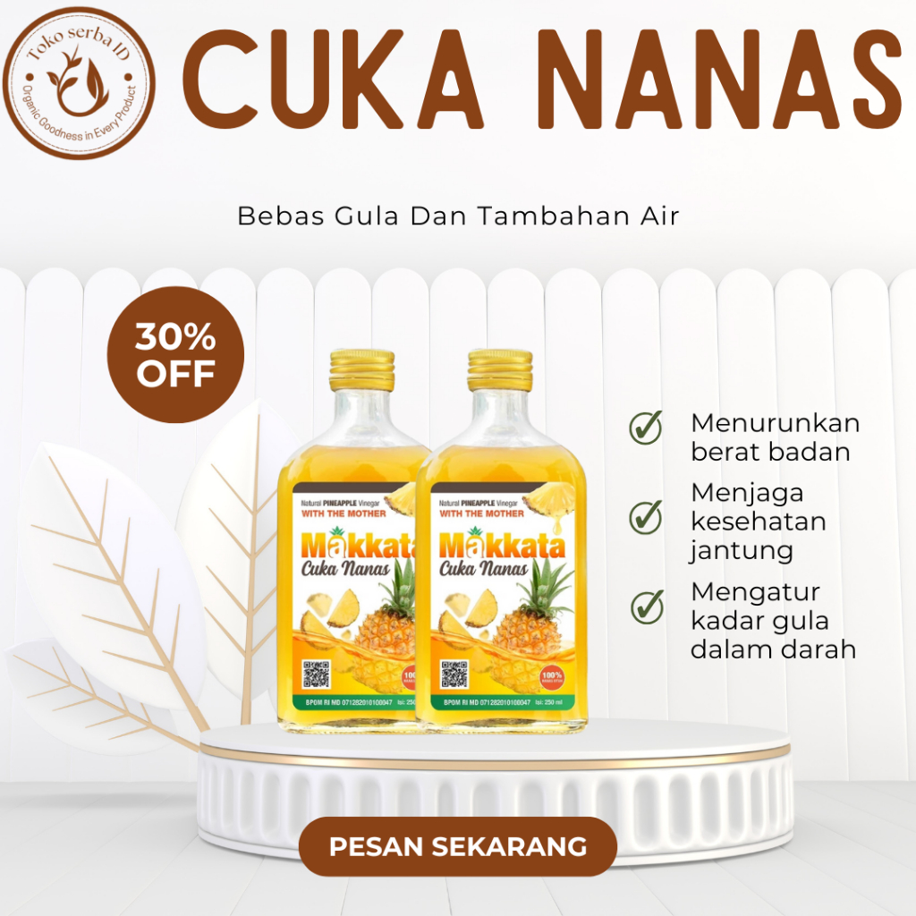 

Original MAKKATA Cuka Nanas Makkata Cuka Nanas Tahan Suhu Ruangan Organic With The Mother Cuka Sari Nanas Termurah