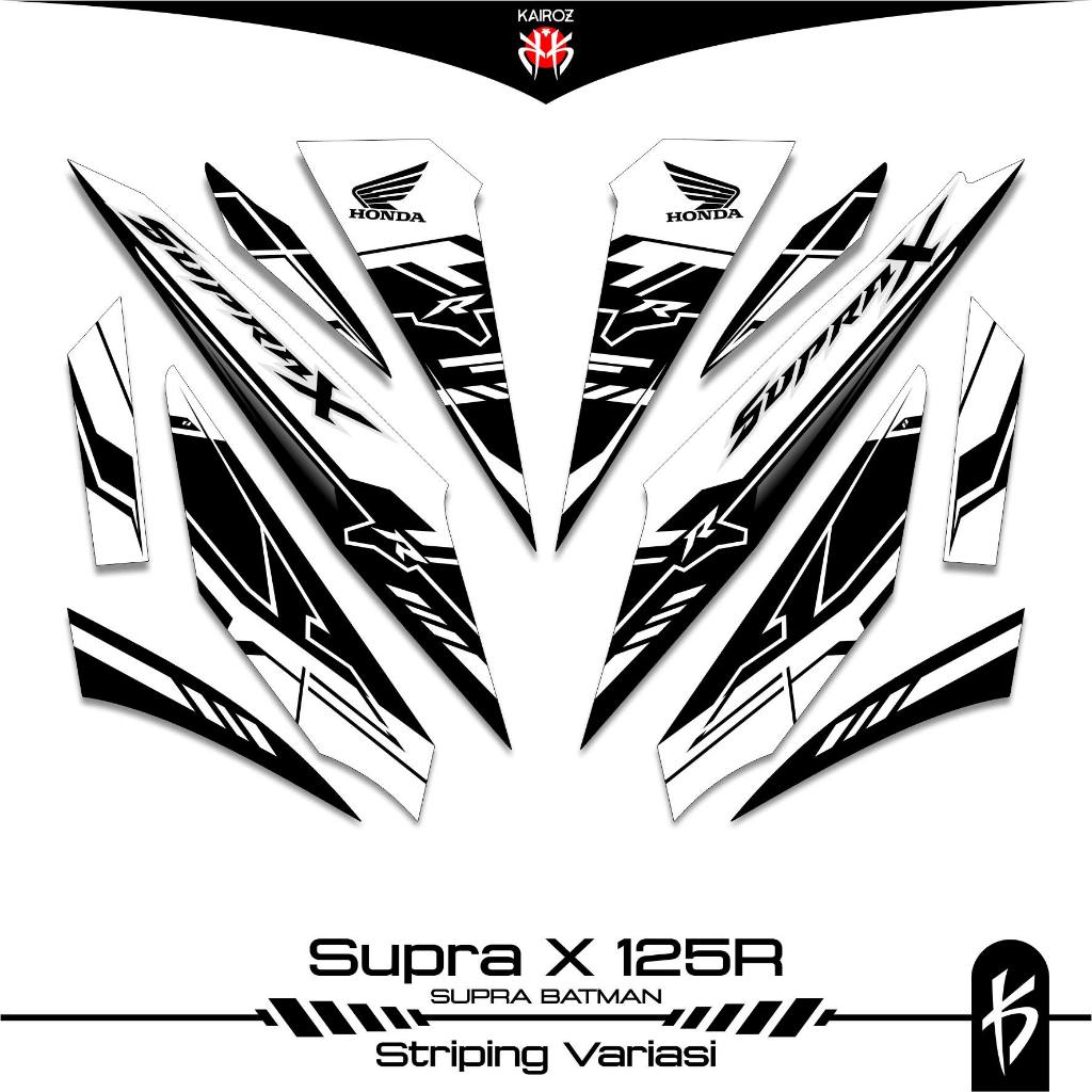 STRIPING SUPRA X 125 KARBU SKU 28 BATMAN STICKER STIKER HONDA SUPRA X 125 WAVE 125I SUPRA X 125R