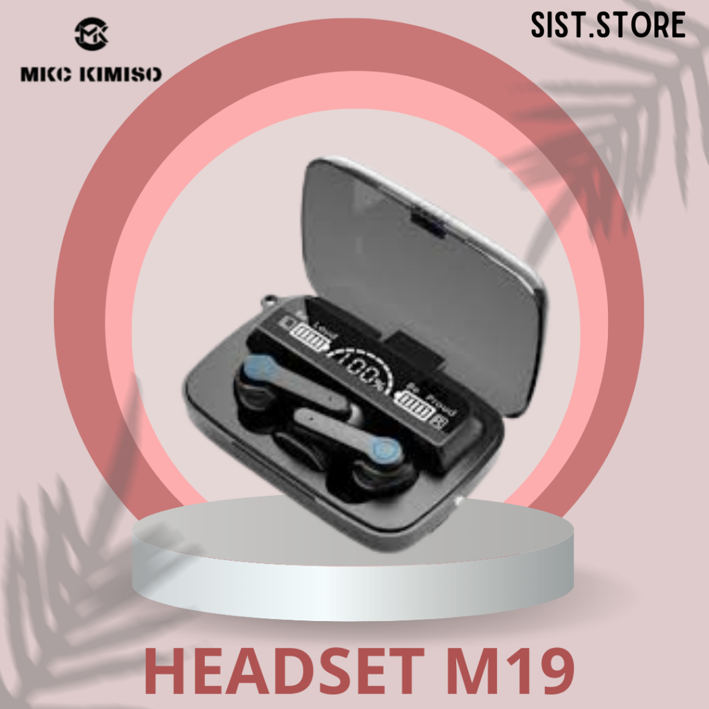 Headset M19 / M19 Pro Bluetooth Power Bank Display 3500mAh TWS -Headset M19/M19 Pro