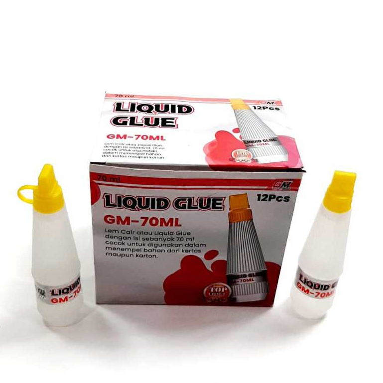 

Grosir ( 1pcs ) Lem GLUE Cair Botol Perekat Serba guna GM-70ML Original
