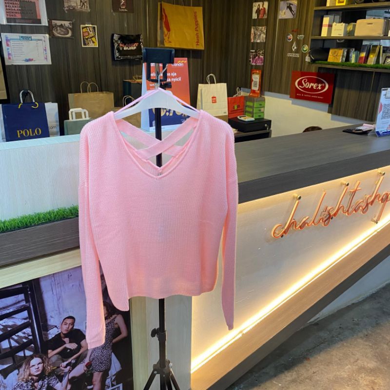 COLORBOX Sweater Wanita Lengan Panjang - Pink