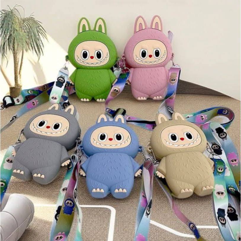 Tas Labubu Tas Anak Tas Selempang Anak Labubu Tas Anak Lucu Tas Jelly Silicone Bag Labubu Bag Jelly 