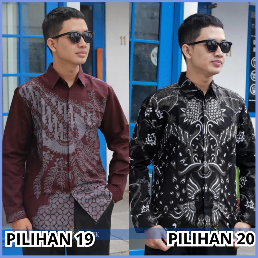 Baju kemeja batik lengan panjang, baju batik tangan panjang, baju hem batik lengan panjang