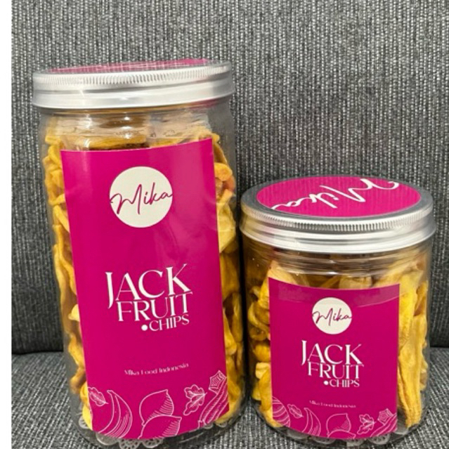 

PAKET BUNDLING MIKAFOOD - KERIPIK NANGKA 500ml dan 1000 ml 100% Buah AsliA