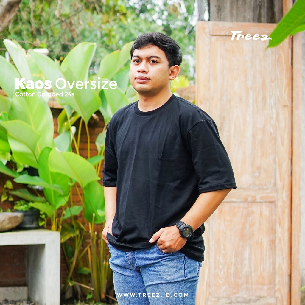 Kaos Polos Oversize Combed 24s - Hitam