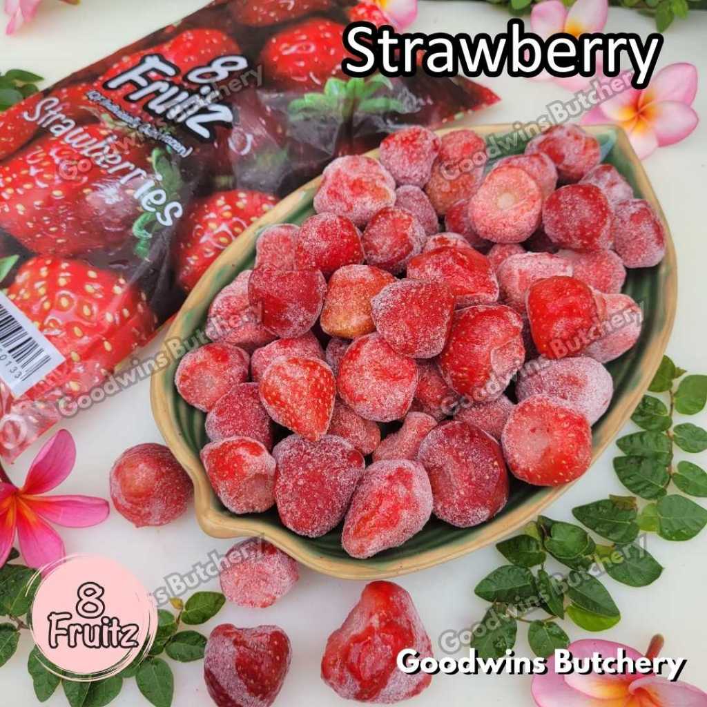 

Frozen fruit IQF STRAWBERRY 8 Fruitz imported buah STROBERI beku 8Fruitz 500g