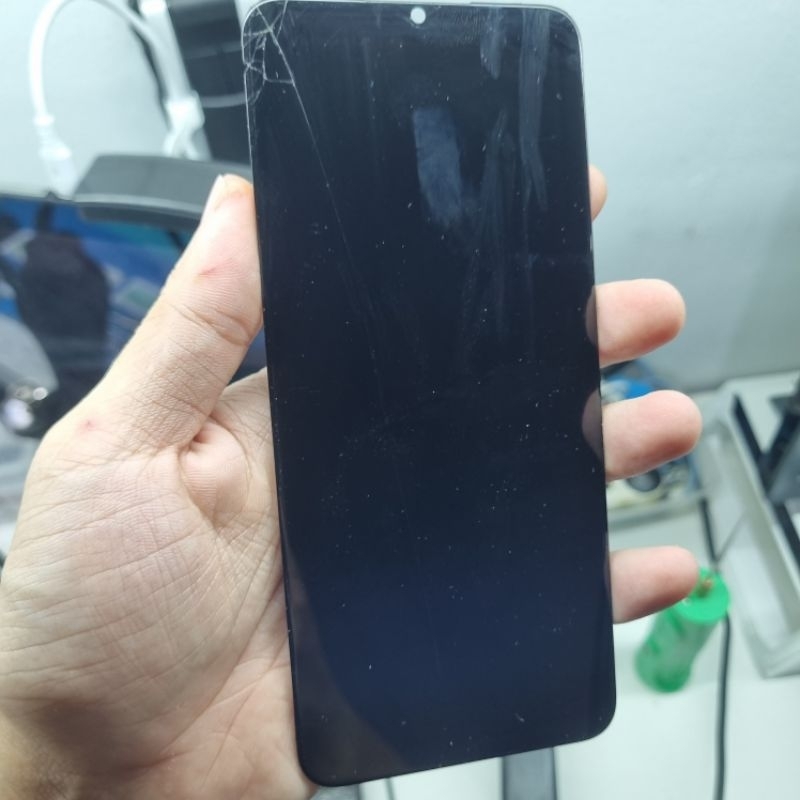 LCD ORIGINAL Copotan Oppo A57 4G/A77S/A17K/A38/A18/A78 5g Retak Glass