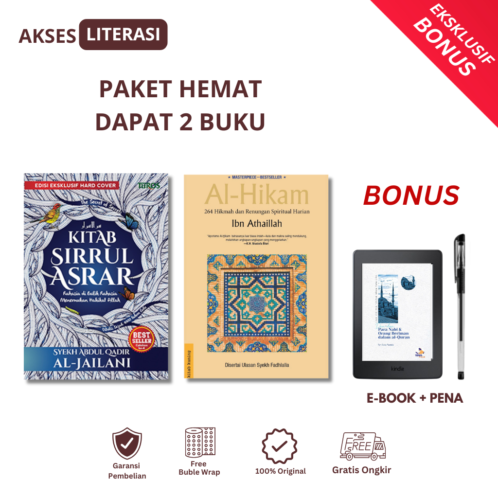 [PAKET HEMAT] Buku  Terjemah Kitab Al-Hikam 264 Hikmah dan Renungan Spiritual Harian - Terjemahan Ki