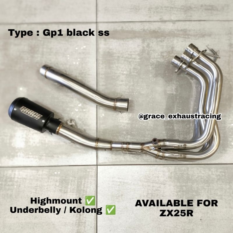 KNALPOT FULLSYSTEM ZX25R ORIGINAL GRACE TYPE GP1 BLACK