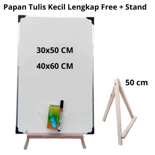 

Baru Papan Tulis Komplit Standing Kecil - Papan 30X50 - 40X60 Free Spidol Dan Penghapus