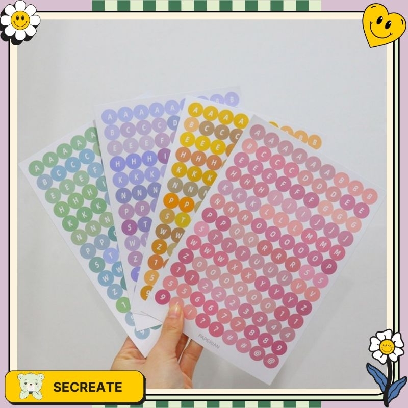 

SECreate Sticker Huruf Angka Dekorasi Jurnal Deco Stiker Tempel DIY Stationary Journaling Tempel Alphabet Number Vute Aesthetic
