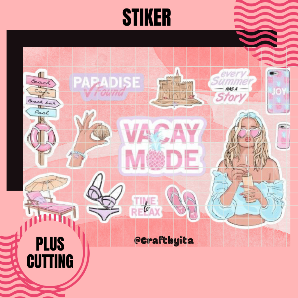 

Stiker Sheet A6 Vinyl Chromo MURAH | Deco Planner | Kisscut | Diecut | Stiker Laptop | Stiker Tumbler | Stiker Jurnal