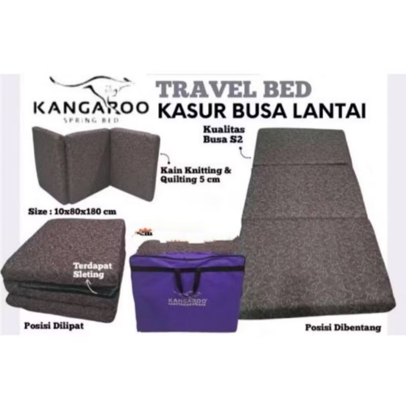 Kasur Busa Lipat 3 Kangaroo / Matras Lipat Minimalis / Kasur Serbaguna