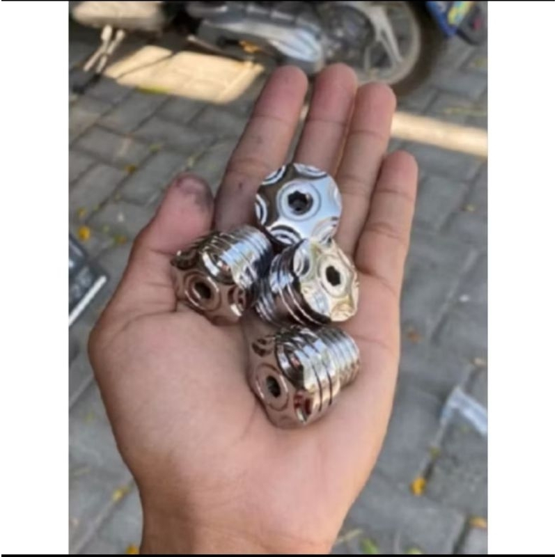 Tutup Oli Mesin GL Megapro Tiger Bahan Besi CNC Croom