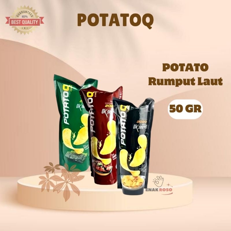 

Potato Q Chips Keripik Kentang Rumput Laut 50 gram