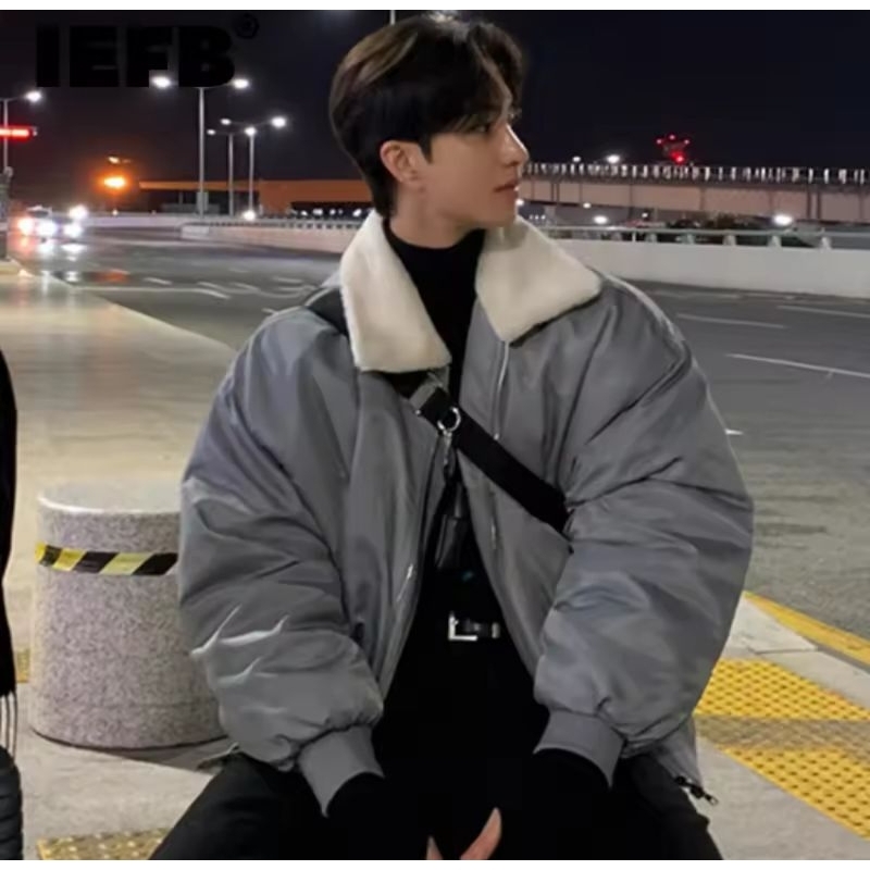 JAKET PRIA BOMBER KERAH BULU JACKET BUFFER