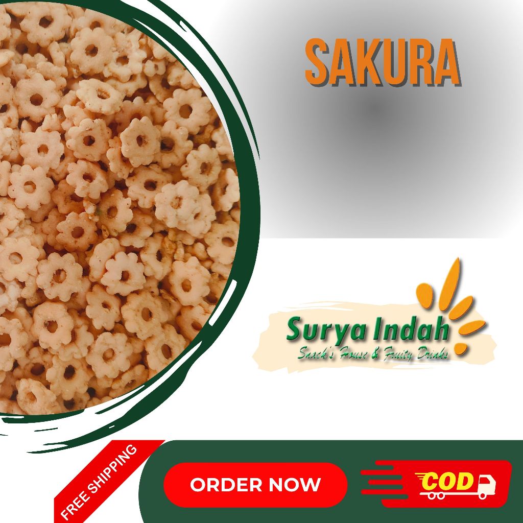 

Kerupuk Bunga Sakura Los 100gr kwalitas premium Surya Indah Jombang