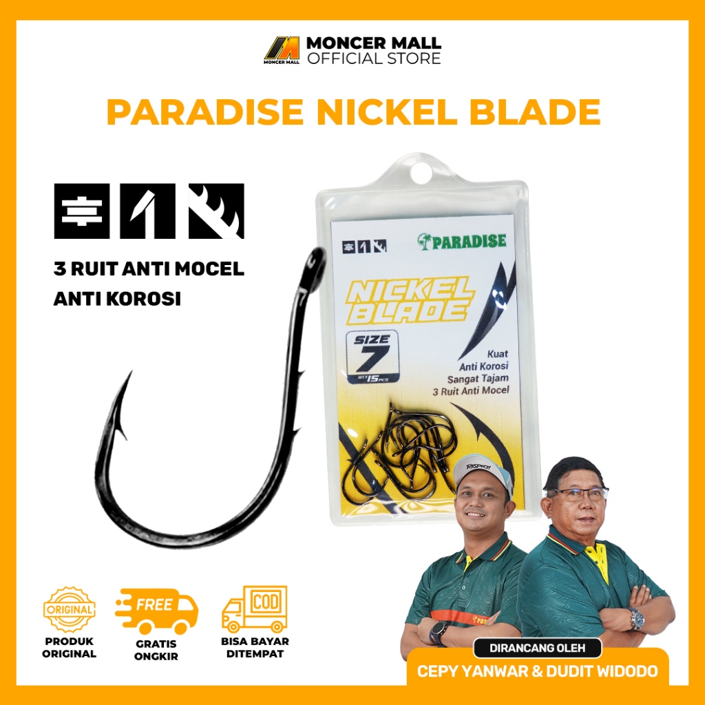 Kail Paradise Nickel Blade Tajam 3 Ruit Anti Korosi Anti Mocel Original 100%