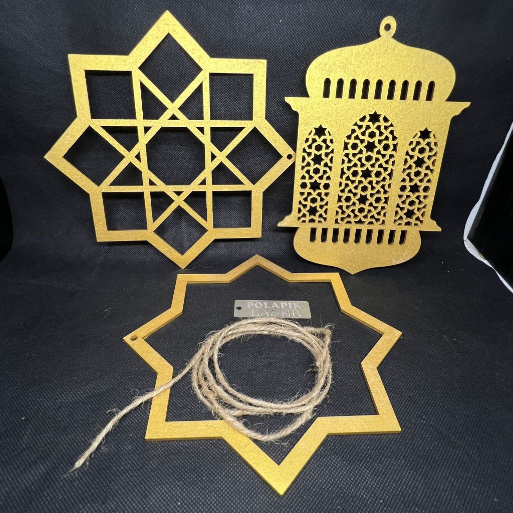 Hiasan ramadhan hiasan gantung ramadan idul fitri wooden hanging ramadhan hangtag ramadhan