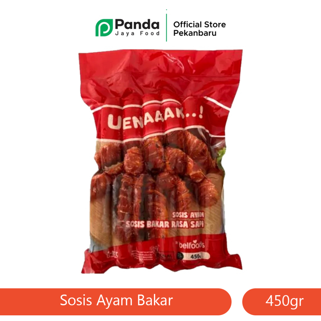 

Belfoods Uenaaak Sosis Ayam Bakar Rasa Sapi 450 Gram