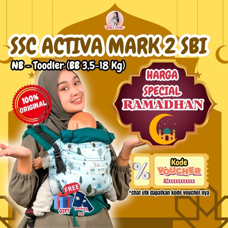 Gendongan bayi M-shape SSC ACTIVA MARK 2 Bangga INDONESIA (READY)