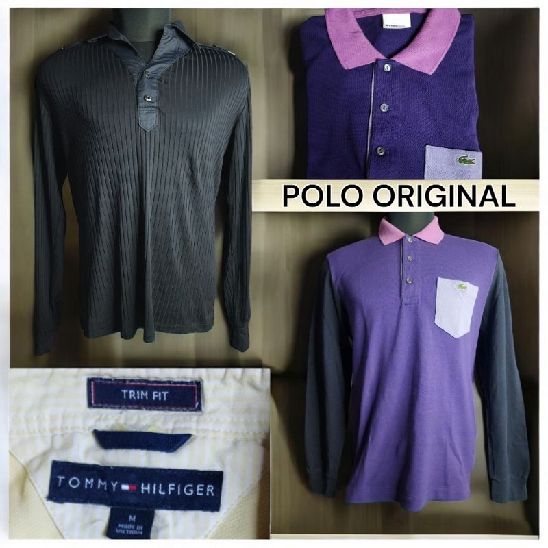 KAOS POLO LENGAN PANJANG UNISEX BRANDED ORIGINAL