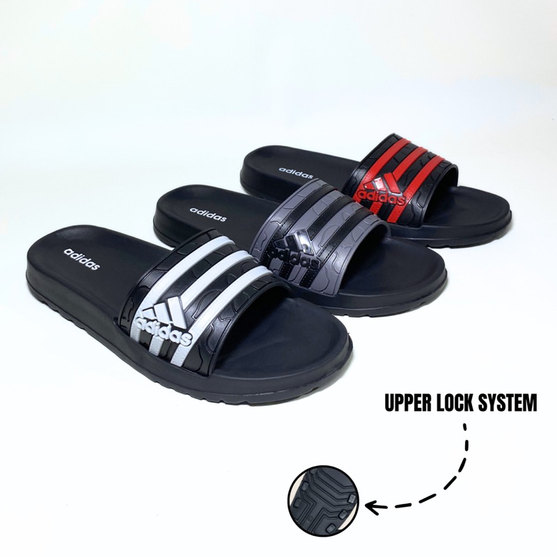 Sendal Slop Adidas Pria slide Sandal Slip On Ad Sendal Karet Pria