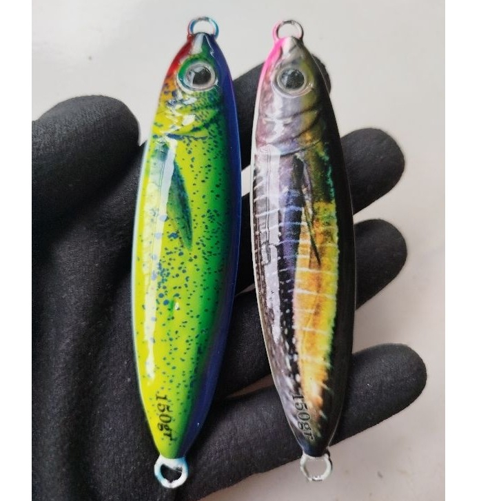 Metal jig 3D motif ikan asli full GID menyala terang 30 s/d 100 gram