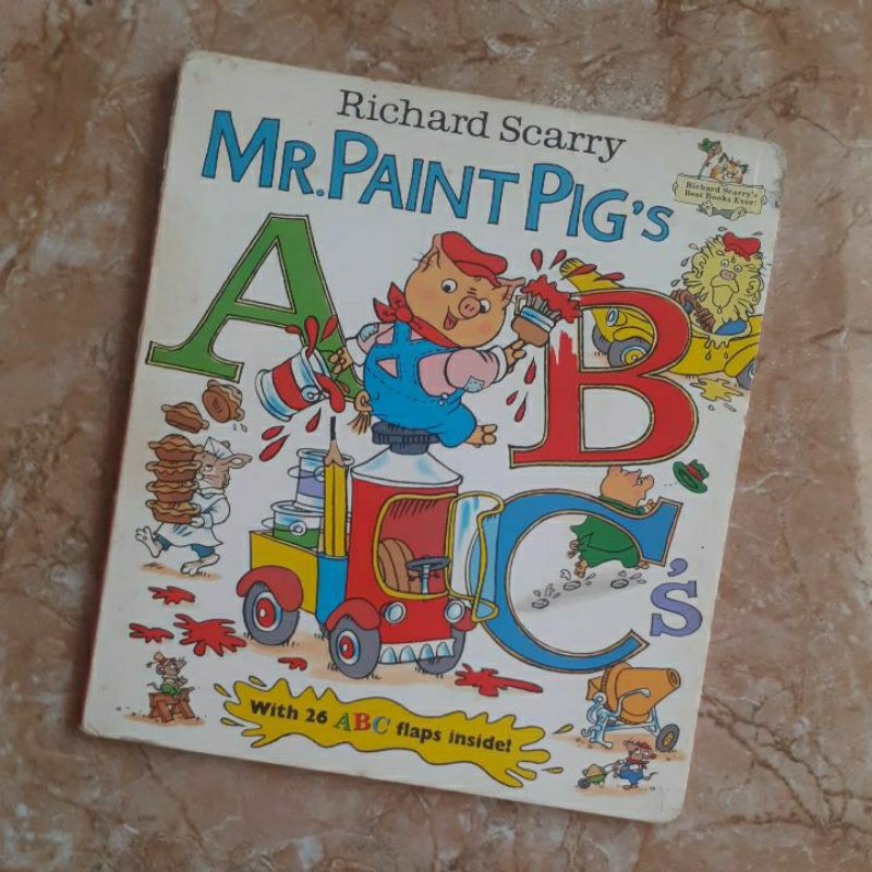 Buku Anak Preloved - Richard Scarry Boardbook ABC Lift the flaps