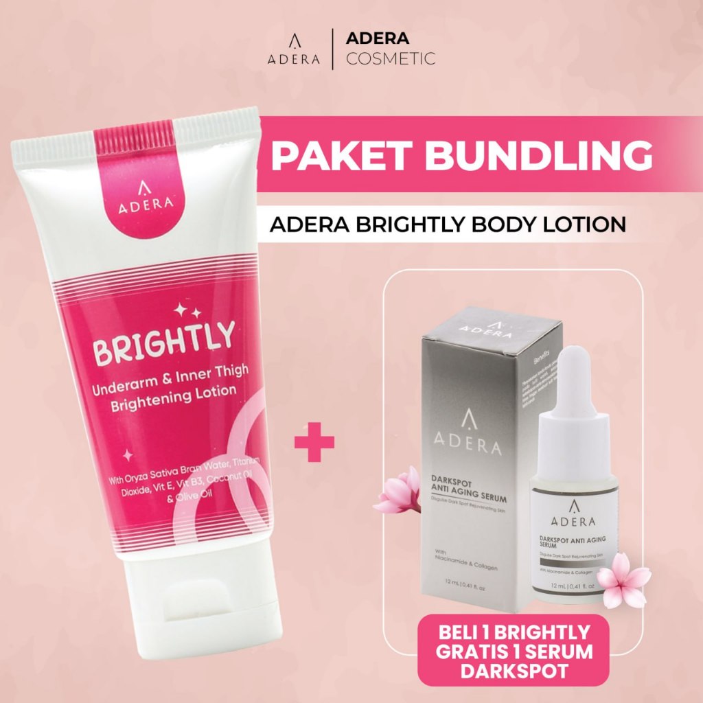 ADERA BRIGHTLY + FACE SERUM FLEK SERUM ADERA WAJAH ORI UNTUK FLEK HITAM GLOWING ORIGINAL BPOM ASLI