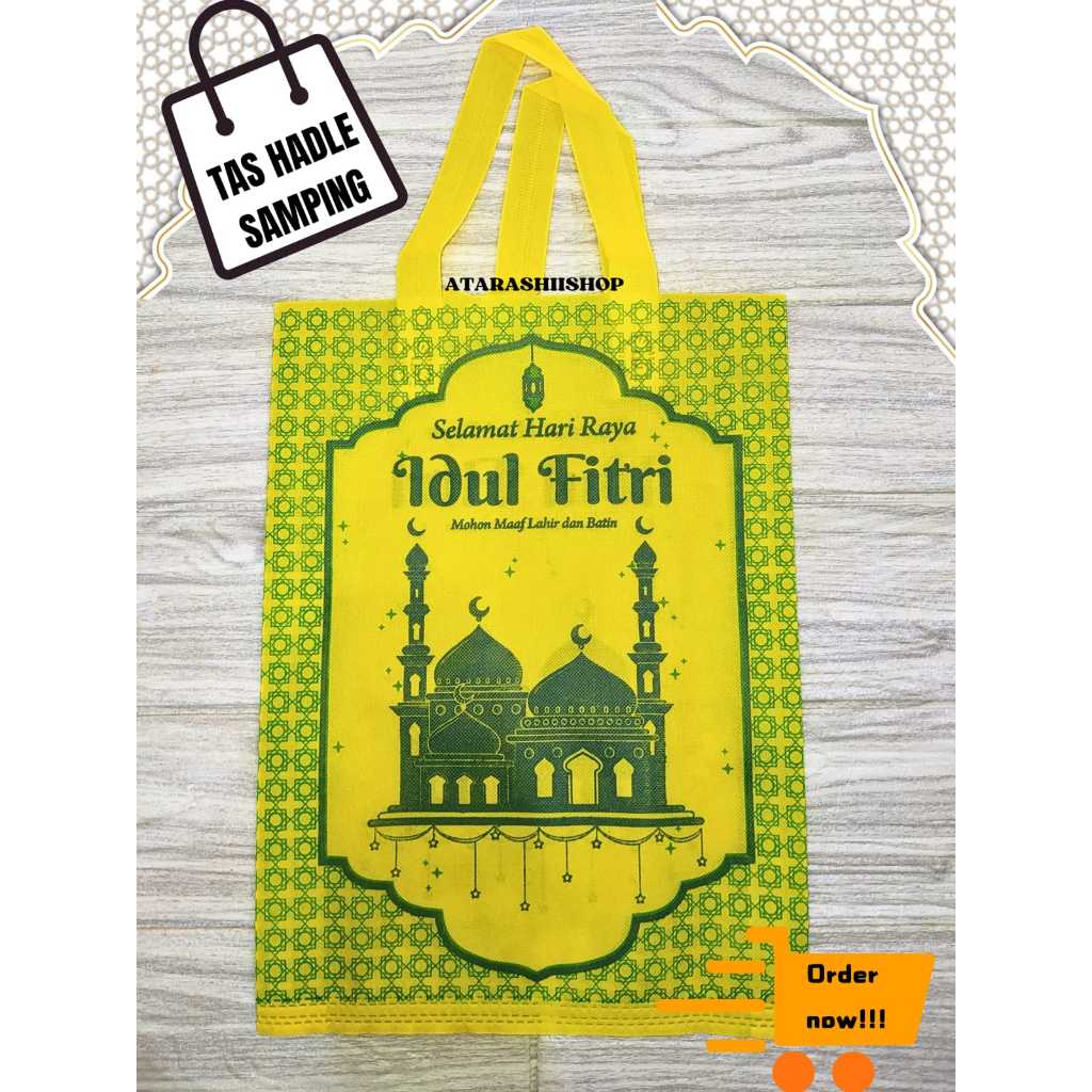 

DISKON TAS LEBARAN MOTIF IDHUL FITRI SABLON DEPAN BELANGKANG BISA COD