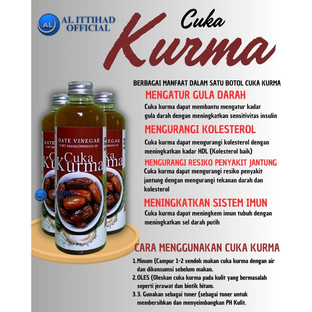 

CUKA KURMA ORGANIK ASLI BATU KEMASAN 250ML, SARI KURMA NUTRISI