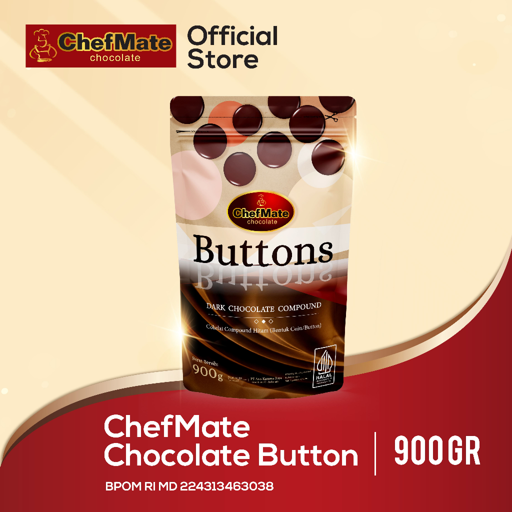 

CHEFMATE CHOCOLATE BUTTON 900GR