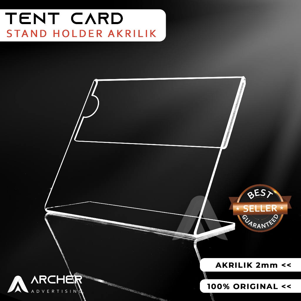 

papan nama meja /tent card holder sign name akrilik tipe L landscape