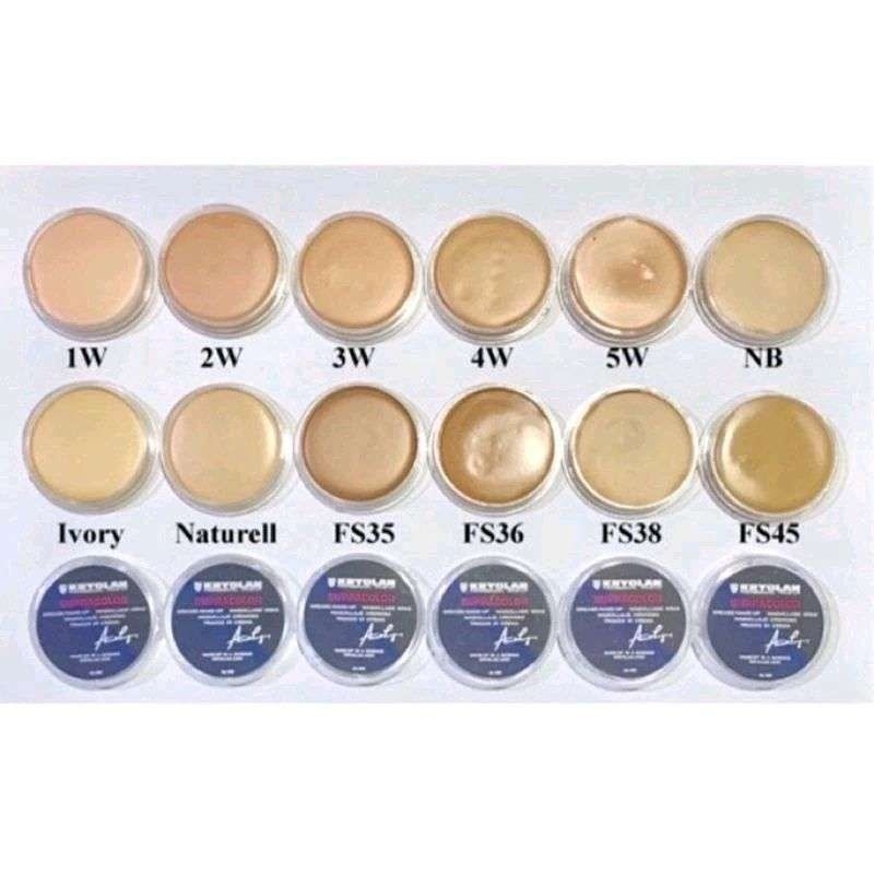 Super Foundation Kryolan Mini 8ml Asli Original