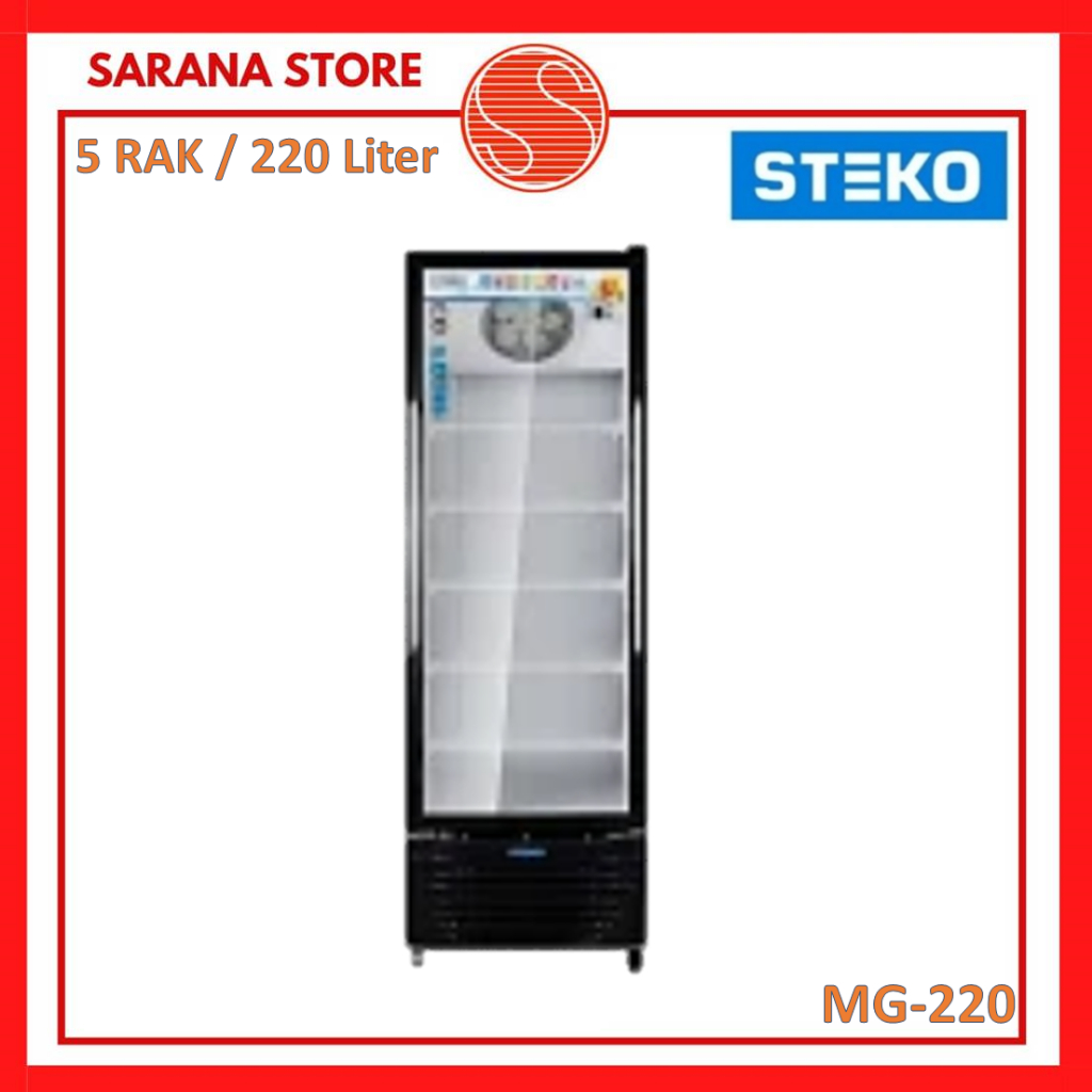 STEKO Showcase 5 Rak MG-220 NO FROST 220 Liter MG220