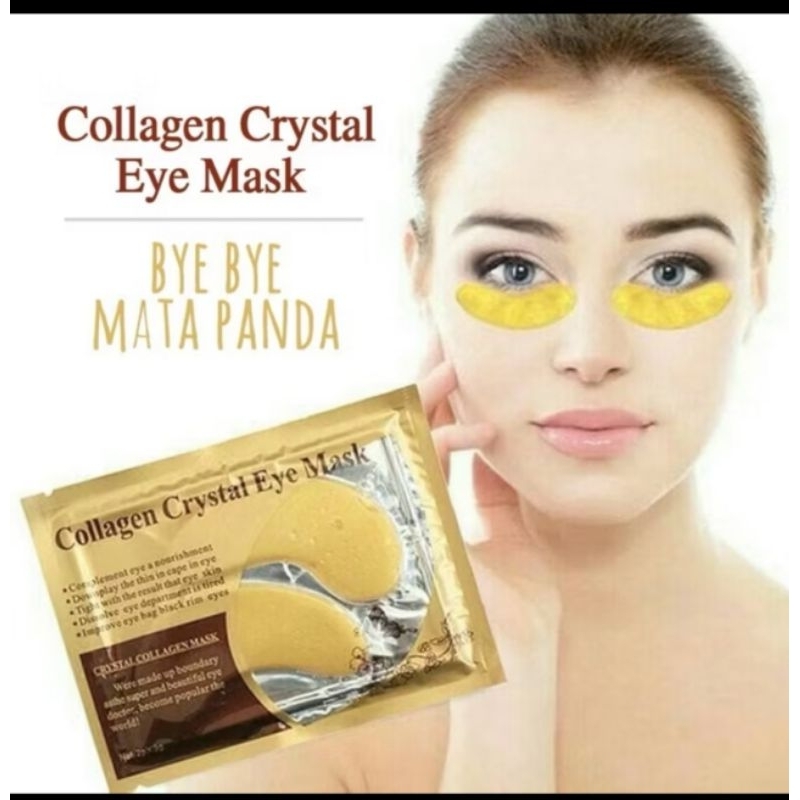 TERMURAH EYE MASK CRYSTAL COLLAGEN / MASKER MATA COLLAGEN / CRYSTAL GOLD EYE MASK (BISA COD)