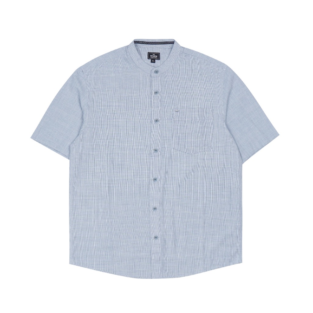 Baju Koko Original MGEE - Baju Koko Lengan Pendek Original MGEE Azka CKKR 076 Blue