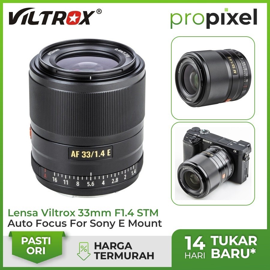 Viltrox 33mm f1.4 for Sony E APSC Lens Viltrox 33 mm f/1.4 GARANSI RESMI