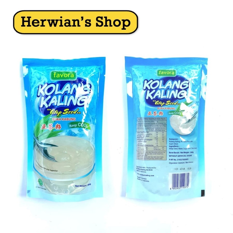 

RB Kolang Kaling FAVORA - ASLI - isi 1 x 360GR Kualitas Export Sudah Manis Tinggal Makan [HALAL]