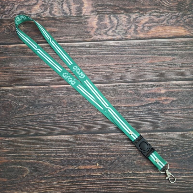 

TALI ID CARD LANYARD GRAB + HOLDER sama KLIP HP (BISA SATUAN) | READY STOK buat gantungan hp