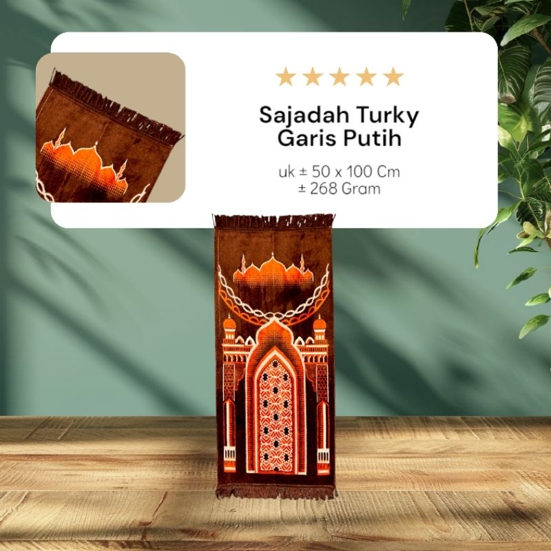 Sajadah Turki Ukuran Sedang Souvenir Haji Umroh
