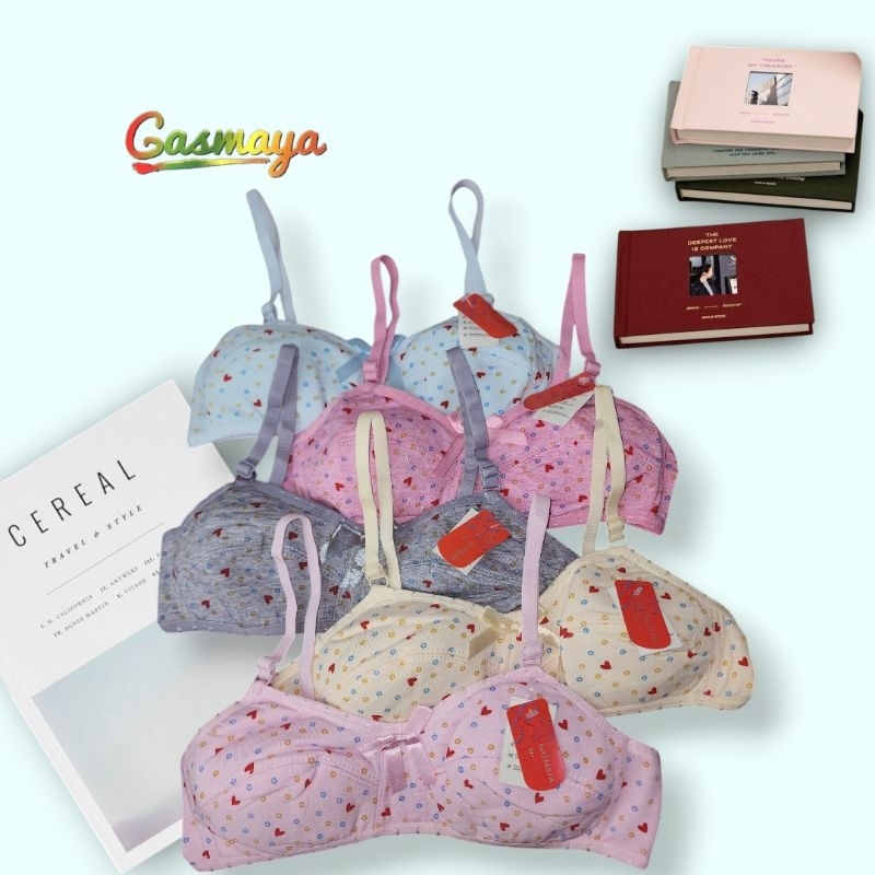 GASMAYA 3304 Y | Size 32 - 36 | Bra Remaja Tanpa Busa & Kawat