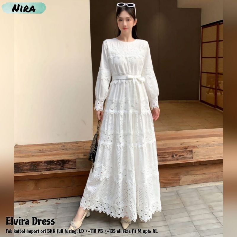SISOL - ELVIRA MAXY DRESS ORI BKK - Baju Gamis Wanita Dewasa Bahan Katbol Premium Full Furing Ootd C
