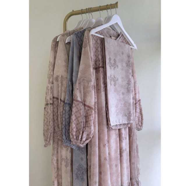 Raya - Gamis | Dress Wanita Set Jilbab Segiempat