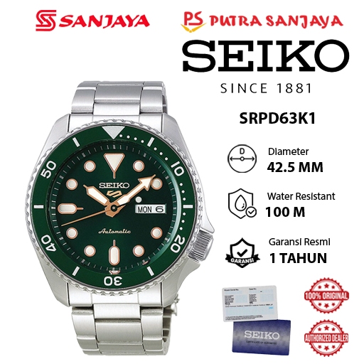 Jam Tangan SEIKO SRPD53 SRPD53K1 / SRPD63 SRPD63K1 Original Garansi Resmi 1 tahun Stainless Steel